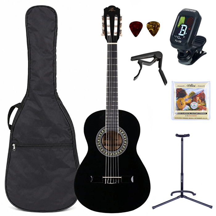 Barcelona LC 3600 BK 3/4 Siyah Klasik Gitar Seti